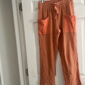 Roolee orange knit pants